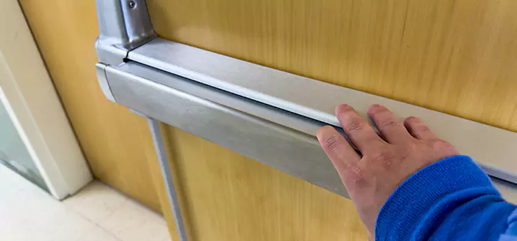 Installing a Push Bar on a Door Keystone